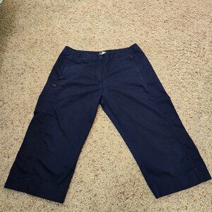 Adidas Stretch Blue Bermuda Shorts Womens Size 10